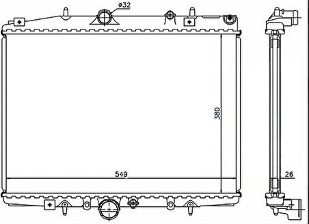 Oris BPE008022 Motor Radyatörü (380x538x22) C5 2.0HDI 2.0I 00- 1330.63