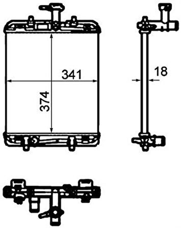 Oris BPE512016 Motor Radyatörü (375x328x16) P107 1.0 Manuel 1330.P5