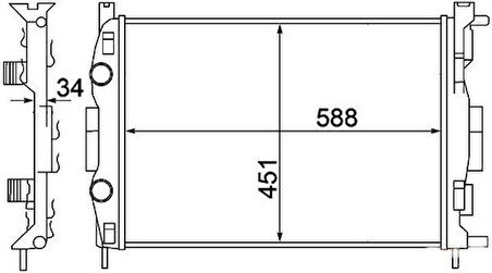 Oris BRN018 Radyatör Megane II 03-1.5 1.9 DCI Kale-0520221Ab MRMOEM-1065107
