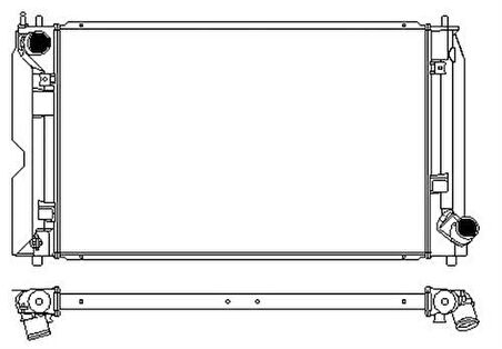 Oris BTO381016 Motor Radyatörü (625x378x16) Corolla 2.0 D4D 01-Manuel 164000G031
