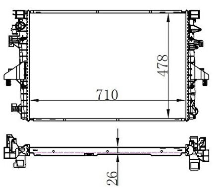 Oris BVW037026 Motor Su Radyatörü Transporter T6 10-14 7E0121253A