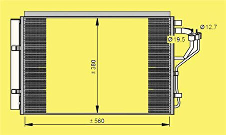 Oris CHY630016 Klima Radyatörü (Kondanser) Hyundai I30 1.6GDI 12-(608x381x16) 976063X000