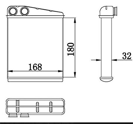 Oris KME020032 Kalorifer Radyatörü Mercedes W169 A Serisi 07-Mini Cooper R56 185 160 32 Brazing 