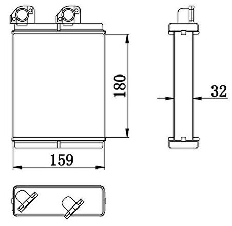 Oris KMI043032 Kalorifer Radyatör Breazıng Mitsubishi L200 06-(180x160x32) MR568711