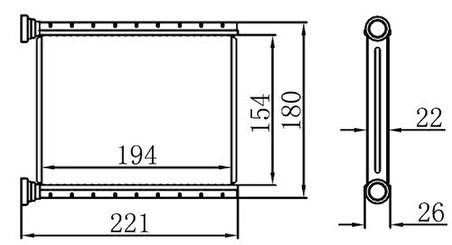 Oris KTO139020 Kalorifer Radyatörü Toyota HiIux 06-15 (153x205x20) 871070K050