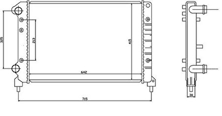 Oris MFI262023 Radyatör Doblo- Doblo Cargo 1.4 10 05 1.6-1.9D 01 Mek AC Al Pl Brz 61766 46749018