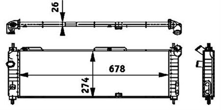Oris MOP142023 Motor Radyatörü Mekanik Combo 680x267x22 1300150