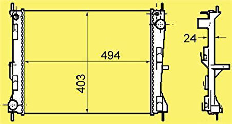 Oris MRN382023 Motor Su Radyatör Clio III -Modus-Micra III 1.2 1.5DCI (Mekanik) 8200138738