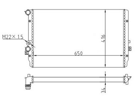 Oris MVW496034 Motor Su Radyatörü Golf IV Bora 1.9TDI Leon 1.9TDI 00-05 1J0121253AC