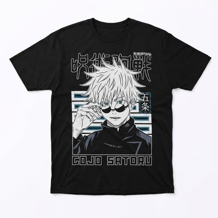 Jujutsu Kaisen Gojo Sataru Tişört Siyah