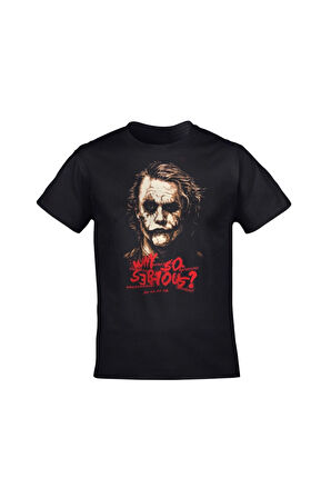 Joker Why So Serious Unisex Baskılı Siyah Tshirt