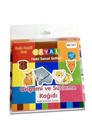 Hayal Origami Kağıdı - Sade Renkli Origami Seti