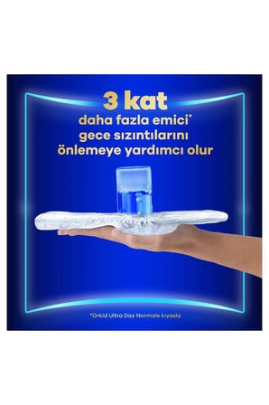 OrkidHijyenik Ped Ultra Gece Ekstra Max 14' lü 6 Adet