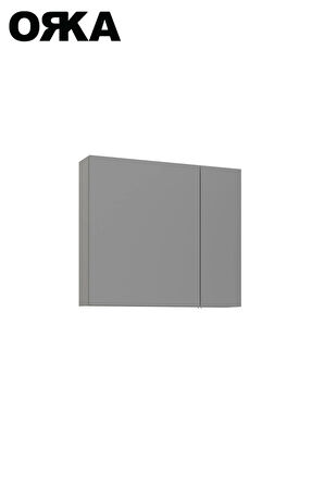 ORKA BARI 80 cm Mat Kaşmir Banyo Dolabı Takımı | Lavabo + Ayna Dahil | Modern Dayanıklı Tasarım