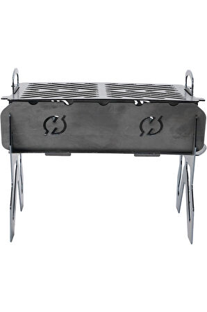 ASVERA Elmas Serisi - Portatif Katlanabilir Çelik Mangal 20x20 cm | Kompakt, Pratik ve Dayanıklı