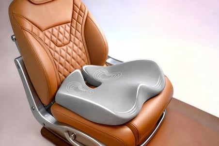 ORTOVİTA KUYRUK SOKUM Yeni Nesil Visco Ortopedik Ergonomik Kaymaz Taban Terlemez Koltuk Yükseltici Araba ve Ofis Minderi Rahat duruş ve Ağrı Giderici siyatik