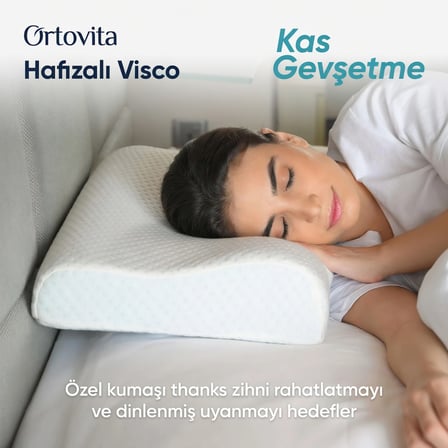 Yeni Nesil Visco Ortopedik Ergonomik Rahat, Stres Azaltıcı ve Sağlıklı Uyku İçin Yastık, BOYUN DESTEK FITIK AGRI RAHATLATICI HORLAMA ONLEYICI EV YASTIĞI