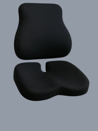 ORTOVİTA Yeni Nesil Visco Ortopedik Ergonomik Kaymaz Taban Terlemez Sırtlık ve Minder Rahat Oturuş Minder ve Sırtlık 2Lİ Set