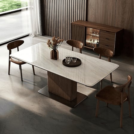 Modern Beyaz MDF Tezgahlı Yemek Masası