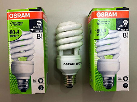 3 ADET OSRAM 23W=107W 1520 LÜMEN TASARRUFLU LAMBA 4000 KELVİN GÜNIŞIĞI