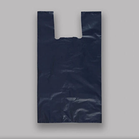 Siyah Büyük Boy Atlet Poşet 40x70 Cm | 50 Adet | Kalın Ve Sağlam Taşıma Poşeti