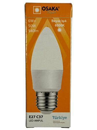 Osaka 6W (50W) 6500K (Beyaz Işık) E27 Duylu Led Ampul