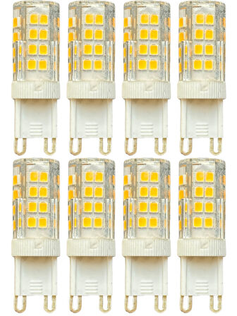 (8 Adet) Osaka 6W 3000K (Sarı Işık) G9 Duylu Led Kapsül Ampul