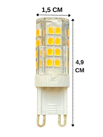 (8 Adet) Osaka 6W 3000K (Sarı Işık) G9 Duylu Led Kapsül Ampul