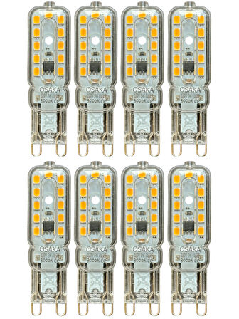 (8 Adet) Osaka 5W 3000K (Sarı Işık) G9 Duylu Led Kapsül Ampul