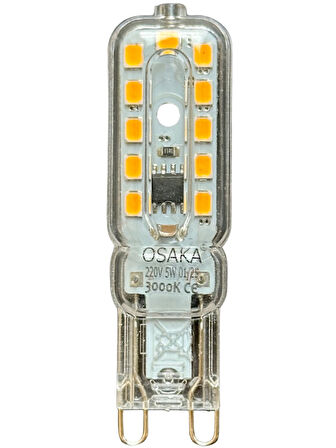 (8 Adet) Osaka 5W 3000K (Sarı Işık) G9 Duylu Led Kapsül Ampul