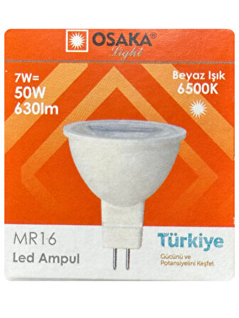 (10 Adet) Osaka 7W (50W) Beyaz Işık (6500K) G4 Duylu (İğne Bacak) Led Çanak Ampul