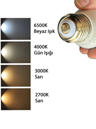 (1 Adet) Osaka 7W (50W) Beyaz Işık (6500K) E27 Duylu (Kalın Duy) Led Mini Ampul
