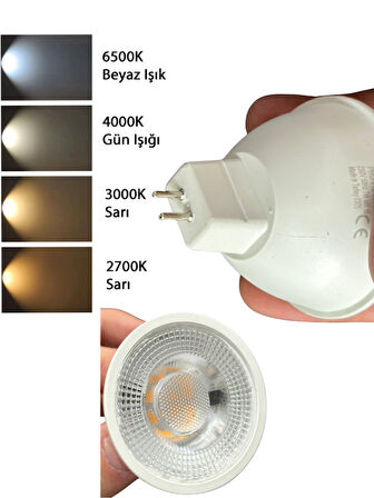 (1 Adet) Osaka 7W (50W) Sarı Işık (3000K) G4 Duylu (İğne Bacak) Led Çanak Ampul
