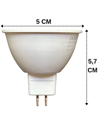 (1 Adet) Osaka 5W (40W) Beyaz Işık (6500K) G4 Duylu (İğne Bacak) Led Çanak Ampul