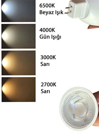 (1 Adet) Osaka 5W (40W) Beyaz Işık (6500K) G4 Duylu (İğne Bacak) Led Çanak Ampul