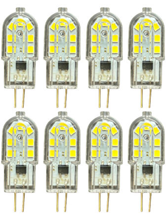 (8 Adet) Osaka 3W Beyaz Işık (6500K) G4 Duylu (İğne Bacak) Led Kapsül Ampul