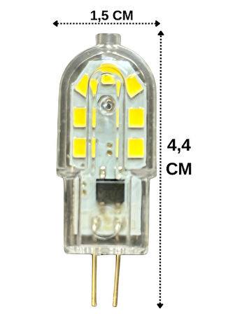 (8 Adet) Osaka 3W Beyaz Işık (6500K) G4 Duylu (İğne Bacak) Led Kapsül Ampul