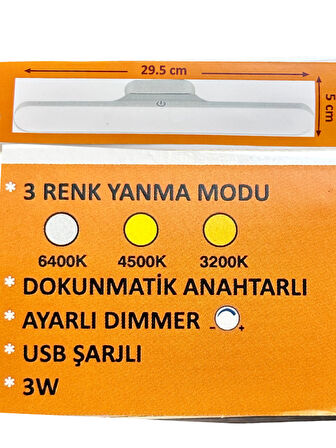 (1 Adet) Osaka 3W Şarjlı Masa Lambası
