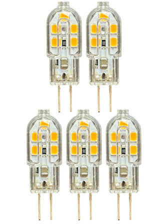(5 Adet) Osaka 2W Sarı Işık (3000K) G4 Duylu Led Kapsül Ampul