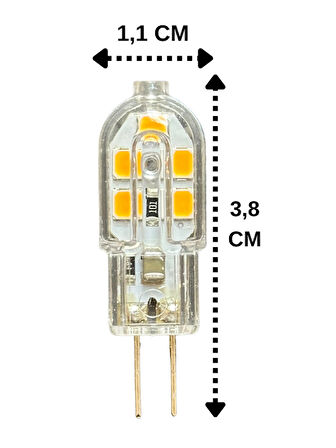 (6 Adet) Osaka 2W Sarı Işık (3000K) G4 Duylu Led Kapsül Ampul