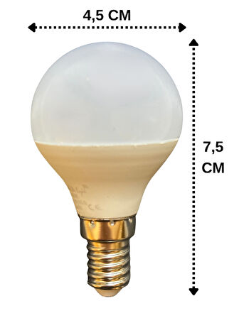 (4 Adet) Osaka 7W (50W) Beyaz Işık E14 Duylu (İnce Duy) Led Mini Ampul