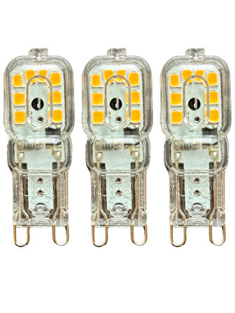 (3 Adet) Osaka 3W Sarı Işık (3000K) Dim Edilebilir G9 Duylu Led Kapsül Ampul