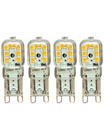 (4 Adet) Osaka 3W Sarı Işık (3000K) Dim Edilebilir G9 Duylu Led Kapsül Ampul