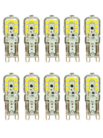 (10 Adet) Osaka 3W Beyaz Işık (6500K) Dim Edilebilir G9 Duylu Led Kapsül Ampul