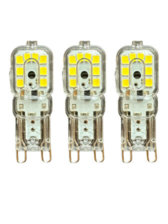 (3 Adet) Osaka 3W Beyaz Işık (6500K) Dim Edilebilir G9 Duylu Led Kapsül Ampul