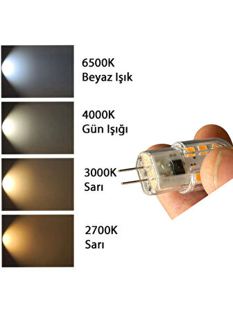 (10 Adet) Osaka 3W Sarı Işık (3000K) G4 Duylu Led Kapsül Ampul