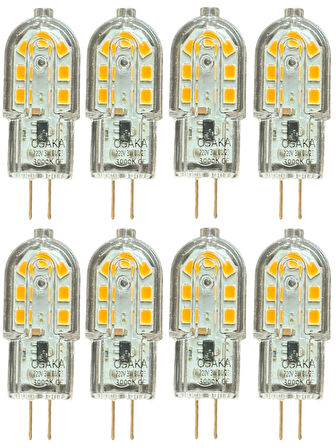 (8 Adet) Osaka 3W Sarı Işık (3000K) G4 Duylu Led Kapsül Ampul