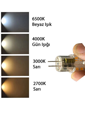 (1 Adet) Osaka 12Volt 3W Sarı Işık (3000K) G4 Duylu Led Kapsül Ampul