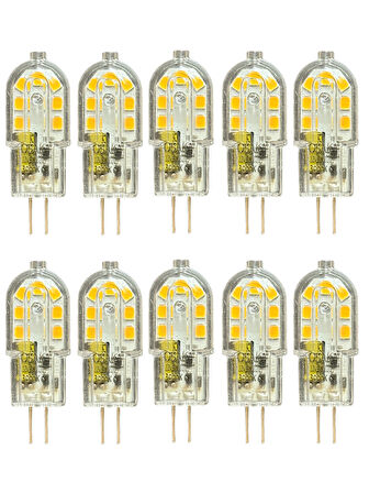 (10 Adet) Osaka 12Volt 3W Sarı Işık (3000K) G4 Duylu Led Kapsül Ampul