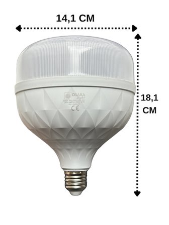 (4 Adet) Osaka 60W (350W) Sarı Işık E27 Duylu (Kalın Duy) Led Torch Ampul